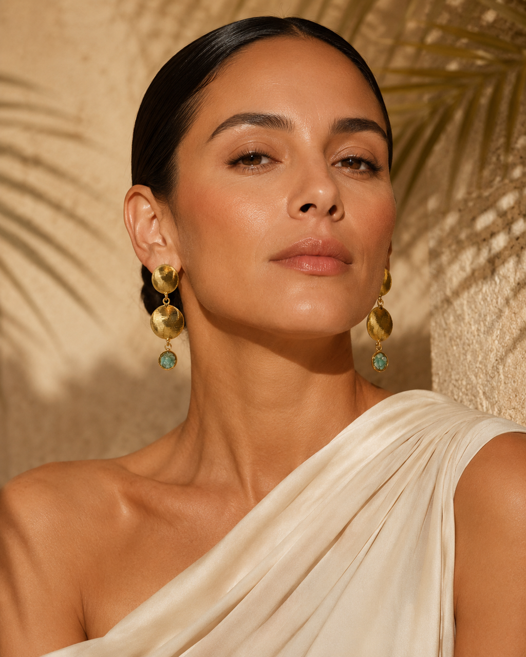 Aretes Luna y Esmeralda